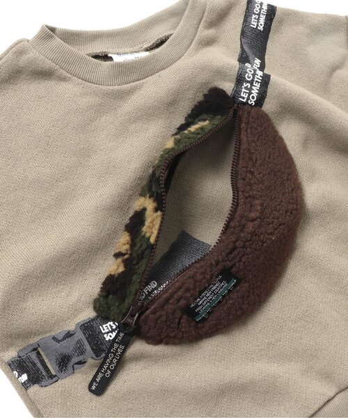 BREEZE（ブリーズ）の「ボアサコッシュトレーナー（スウェット・キッズ・ベージュ/エメラルド/チャコール/ブルー・110/100/130/140/150/90/120）」の15枚目の写真