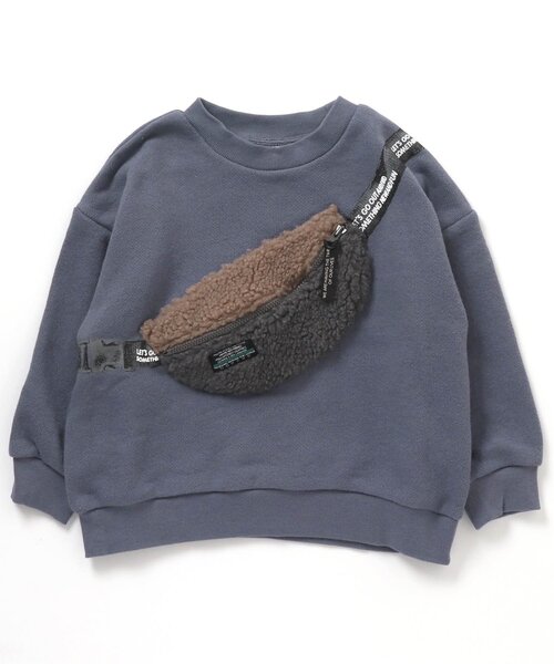 BREEZE（ブリーズ）の「ボアサコッシュトレーナー（スウェット・キッズ・ベージュ/エメラルド/チャコール/ブルー・110/100/130/140/150/90/120）」の21枚目の写真