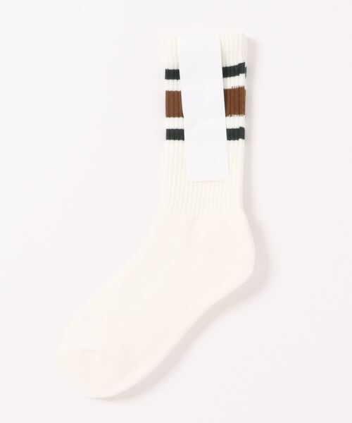 Traditional Weatherwear（トラディショナルウェザーウェア）の「WAVE LOGO LINE SOCKS(23-25cm)/ ラインソックス（ソックス/靴下・レディース・ホワイト系その他/ホワイト系その他2・23-25cm）」の3枚目の写真