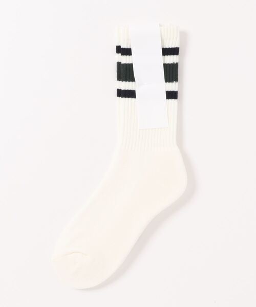 Traditional Weatherwear（トラディショナルウェザーウェア）の「WAVE LOGO LINE SOCKS(23-25cm)/ ラインソックス（ソックス/靴下・レディース・ホワイト系その他/ホワイト系その他2・23-25cm）」の4枚目の写真