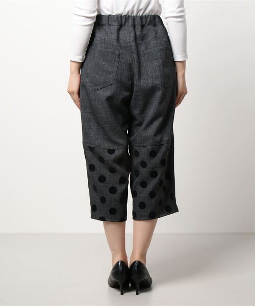 gomme（ゴム）の「フロッキードット　カーブパンツ（その他パンツ・レディース・ベージュ/ブラック/チャコールグレー・MEDIUM）」の9枚目の写真