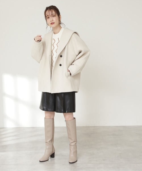 N.（N. Natural Beauty Basic）（エヌエヌナチュラルビューティーベーシック）の「ナミジャガードニット（ニット/セーター・レディース・ホワイト/ブラック・MEDIUM）」の12枚目の写真