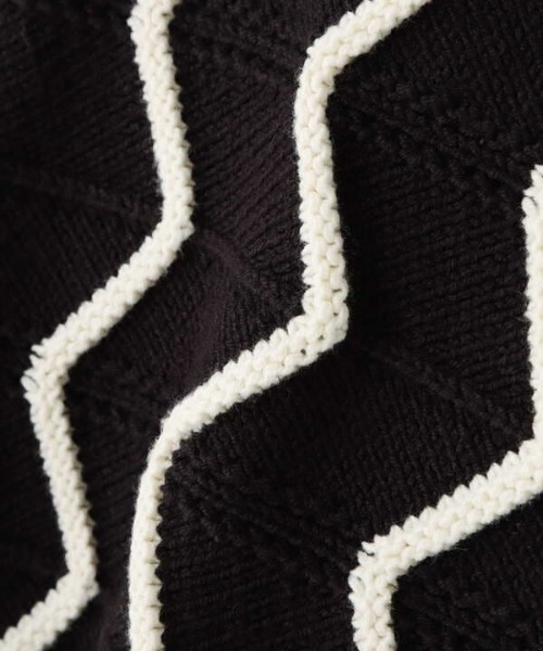 N.（N. Natural Beauty Basic）（エヌエヌナチュラルビューティーベーシック）の「ナミジャガードニット（ニット/セーター・レディース・ホワイト/ブラック・MEDIUM）」の17枚目の写真