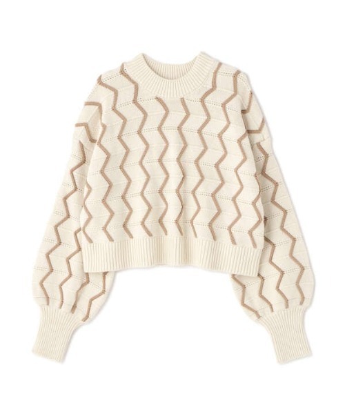 N.（N. Natural Beauty Basic）（エヌエヌナチュラルビューティーベーシック）の「ナミジャガードニット（ニット/セーター・レディース・ホワイト/ブラック・MEDIUM）」の14枚目の写真