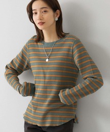 KBF | ハニカムワッフルボーダーカットソー(Tシャツ/カットソー)