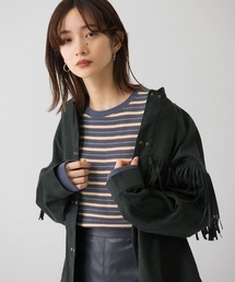 KBF | ハニカムワッフルボーダーカットソー(Tシャツ/カットソー)