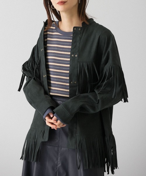 KBF（ケイビーエフ）の「ハニカムワッフルボーダーカットソー（Tシャツ/カットソー・レディース・ホワイト系その他/グリーン系その他/ブルー系その他・ONE）」の15枚目の写真