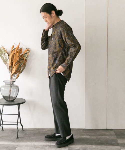 URBAN RESEARCH DOORS（アーバンリサーチドアーズ）の「ウールフラノ テーパードトラウザー（その他パンツ・メンズ・チャコールグレー/ブラウン/オリーブ/ホワイト系その他・40/38/36）」の6枚目の写真