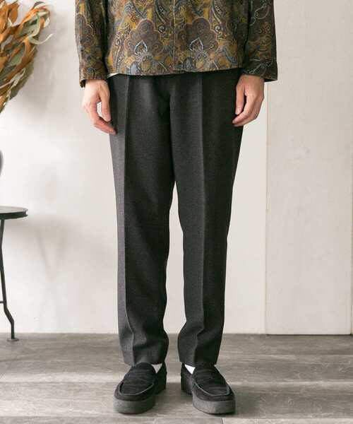 URBAN RESEARCH DOORS（アーバンリサーチドアーズ）の「ウールフラノ テーパードトラウザー（その他パンツ・メンズ・チャコールグレー/ブラウン/オリーブ/ホワイト系その他・40/38/36）」の10枚目の写真