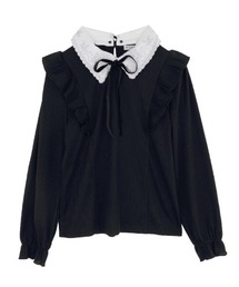 axes femme | ブーケ刺繍二枚襟リブＰＯ(Tシャツ/カットソー)