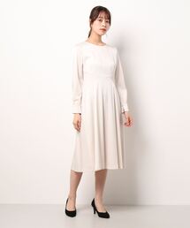 ANAYI | トリアセテートサテンフレアワンピース(ワンピース)