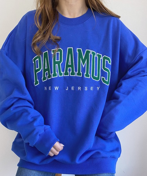 BASQUE magenta(バスクマゼンタ)の「PARAMUS MINNESOTA GEORGIA LOGO CREW NECK SWEAT SHIRTS / パラマス ミネソタ ジョージア アーチロゴ 配色刺繍 クルーネック スウェットシャツ(スウェット・レディース・ホワイト/ライトグレー/ブラック/ダークグリーン/グレー/ブルー/グリーン/ブラック系/ブルー系その他/ライトグレー系/ブラック系1/ダークグリーン系/パープル/ライトグレー系1/グレー系2/ネイビー/ダークグリーン系2/ピンク/ライトグレー系2・FREE)」の16枚目の写真