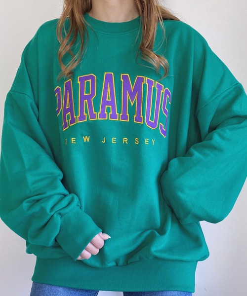 BASQUE magenta(バスクマゼンタ)の「PARAMUS MINNESOTA GEORGIA LOGO CREW NECK SWEAT SHIRTS / パラマス ミネソタ ジョージア アーチロゴ 配色刺繍 クルーネック スウェットシャツ(スウェット・レディース・ホワイト/ライトグレー/ブラック/ダークグリーン/グレー/ブルー/グリーン/ブラック系/ブルー系その他/ライトグレー系/ブラック系1/ダークグリーン系/パープル/ライトグレー系1/グレー系2/ネイビー/ダークグリーン系2/ピンク/ライトグレー系2・FREE)」の12枚目の写真