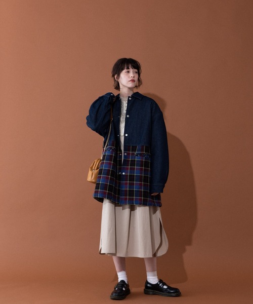 idem（イデム）の「tartan check denim jacket/タータンチェックデニム