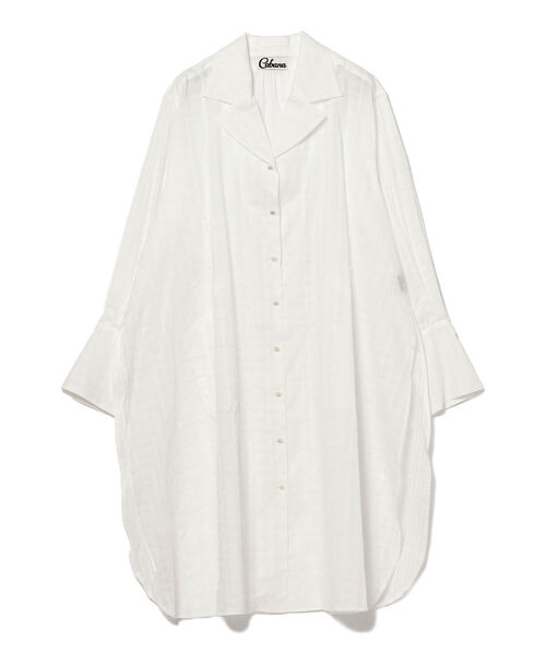 Cabana（カバナ）の「Cabana / シアー オープンカラー ビッグシャツ（シャツ/ブラウス・レディース・ホワイト・ONE SIZE）」の6枚目の写真