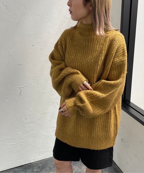 apres jour mignon（アプレジュールミニョン）の「モチモチタートルニット【ZOZOTOWN限定アイテム】（ニット/セーター・レディース・ライトベージュ/アイボリー/オレンジ/グリーン/イエロー系その他・フリー/X-LARGE）」の5枚目の写真