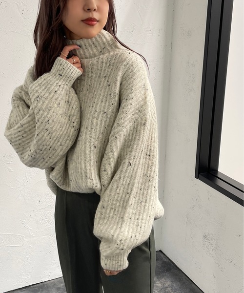 apres jour mignon（アプレジュールミニョン）の「モチモチタートルニット【ZOZOTOWN限定アイテム】（ニット/セーター・レディース・ライトベージュ/アイボリー/オレンジ/グリーン/イエロー系その他・フリー/X-LARGE）」の6枚目の写真