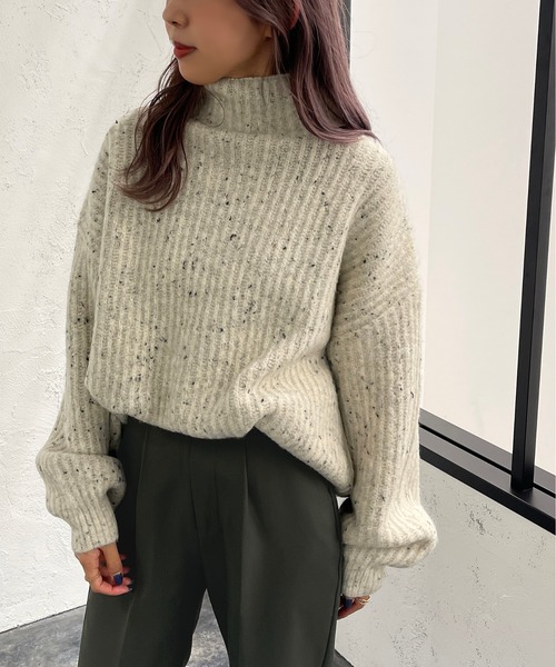 apres jour mignon（アプレジュールミニョン）の「モチモチタートルニット【ZOZOTOWN限定アイテム】（ニット/セーター・レディース・ライトベージュ/アイボリー/オレンジ/グリーン/イエロー系その他・フリー/X-LARGE）」の7枚目の写真