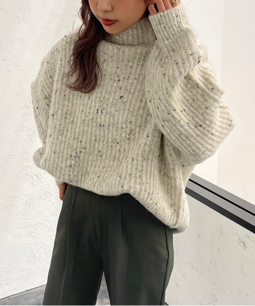 apres jour mignon（アプレジュールミニョン）の「モチモチタートルニット【ZOZOTOWN限定アイテム】（ニット/セーター・レディース・ライトベージュ/アイボリー/オレンジ/グリーン/イエロー系その他・フリー/X-LARGE）」の8枚目の写真