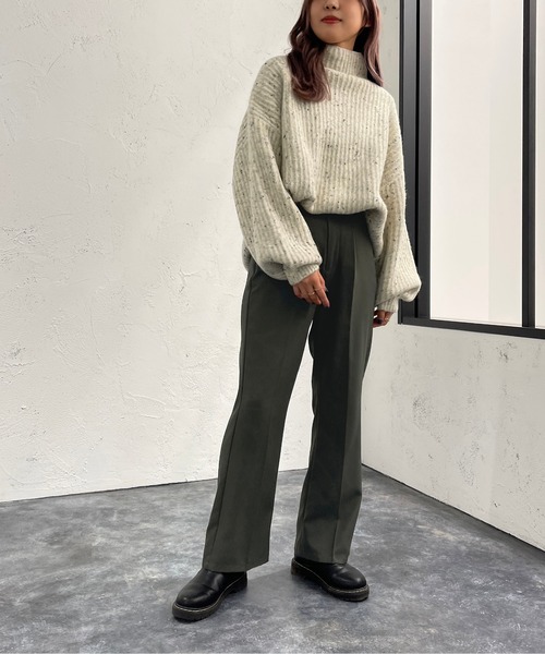 apres jour mignon（アプレジュールミニョン）の「モチモチタートルニット【ZOZOTOWN限定アイテム】（ニット/セーター・レディース・ライトベージュ/アイボリー/オレンジ/グリーン/イエロー系その他・フリー/X-LARGE）」の10枚目の写真