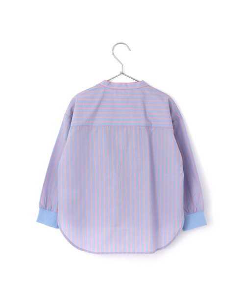 MAKE YOUR DAY(メイクユアデイ)の「バンドカラー長袖シャツ■80~140cm(シャツ/ブラウス・キッズ・サックスブルー/オフホワイト/グレー/ベージュ・90/100/110/120/130/140/80)」の9枚目の写真