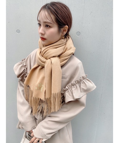 JUMELLE（ジュメロ）の「JMLカシミヤマフラー（マフラー・レディース・ベージュ・FREE）」の5枚目の写真