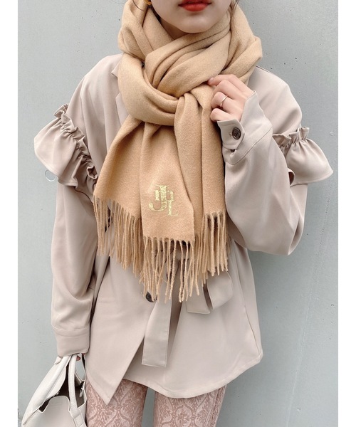 JUMELLE（ジュメロ）の「JMLカシミヤマフラー（マフラー・レディース・ベージュ・FREE）」の3枚目の写真