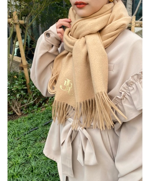 JUMELLE（ジュメロ）の「JMLカシミヤマフラー（マフラー・レディース・ベージュ・FREE）」の13枚目の写真