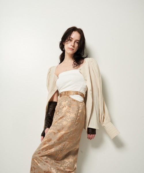 Solace（ソレイス）の「楊柳スクエアネックパワショルブラウス / 前後2WAY（シャツ/ブラウス・レディース・アイボリー/グレー/ブラック・FREE）」の19枚目の写真