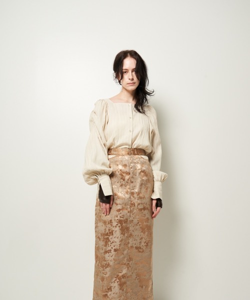 Solace（ソレイス）の「楊柳スクエアネックパワショルブラウス / 前後2WAY（シャツ/ブラウス・レディース・アイボリー/グレー/ブラック・FREE）」の9枚目の写真