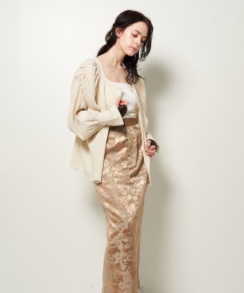 Solace（ソレイス）の「楊柳スクエアネックパワショルブラウス / 前後2WAY（シャツ/ブラウス・レディース・アイボリー/グレー/ブラック・FREE）」の18枚目の写真