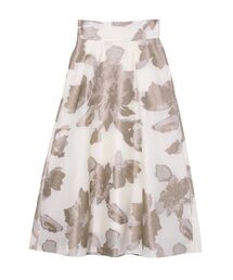 フラワージャガードフレアースカート