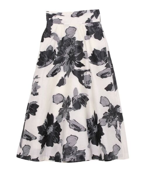 LAGUNAMOON（ラグナムーン）の「フラワージャガードフレアースカート（スカート・レディース・ブラック/ベージュ/イエロー・SMALL/MEDIUM）」の18枚目の写真