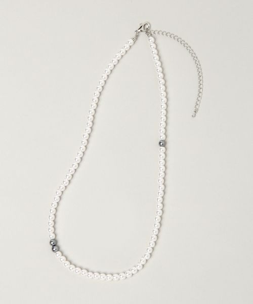 RAGEBLUE（レイジブルー）の「ボールビーズネックレス/263182（ネックレス・メンズ・ホワイト/ブラック/グレー/その他8/その他7・FREE）」の5枚目の写真