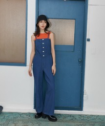 Auntie Rosa Holiday（アンティローザホリデー）の「フロントフライデニムサロペット / サイズ展開あり（サロペット/オーバーオール）」