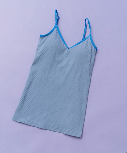 MAISON SPECIAL（メゾンスペシャル）の「カップインキャミソール【MAISON SPECIAL/メゾンスペシャル】（キャミソール・レディース・ブラック/サックスブルー/オレンジ/グリーン/モカ・FREE）」の4枚目の写真