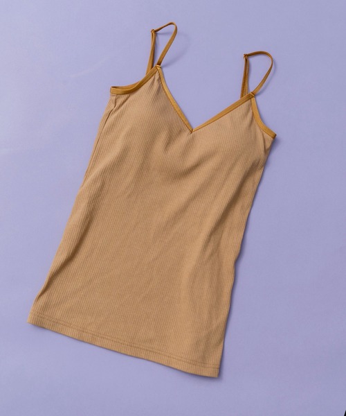 MAISON SPECIAL（メゾンスペシャル）の「カップインキャミソール【MAISON SPECIAL/メゾンスペシャル】（キャミソール・レディース・ブラック/サックスブルー/オレンジ/グリーン/モカ・FREE）」の3枚目の写真