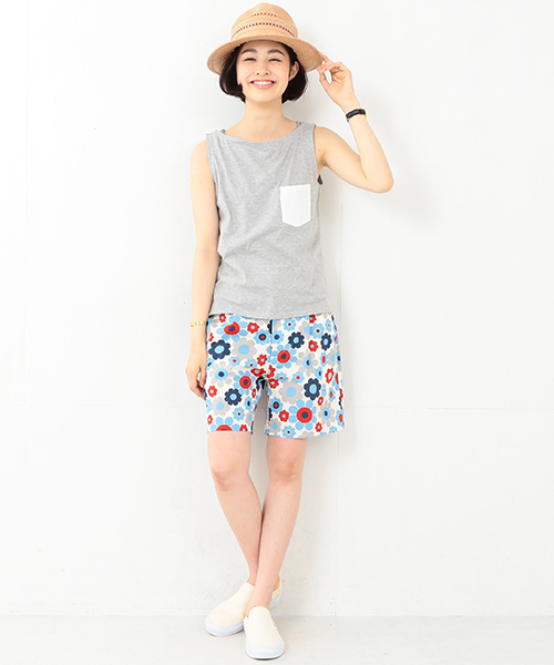 BEAMS BOY（ビームスボーイ）の「BEAMS BOY / フラワー ショーツ（その他パンツ・レディース・ホワイト/ネイビー・0/1）」の15枚目の写真