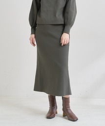 【WEB限定カラー有り】おうちで洗えるプチプラスポンディッシュニットスカート