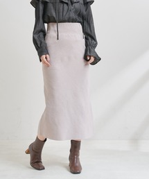 【WEB限定カラー有り】おうちで洗えるプチプラスポンディッシュニットスカート