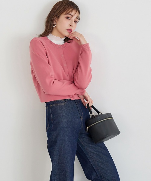 KOBE LETTUCE（コウベレタス）の「ショルダーストラップ付き２Wayバニティバッグ（ハンドバッグ・レディース・アイボリー/グレイッシュベージュ/ピンク/グリーン/ブラック/イエロー/ネイビー・FREE）」の11枚目の写真