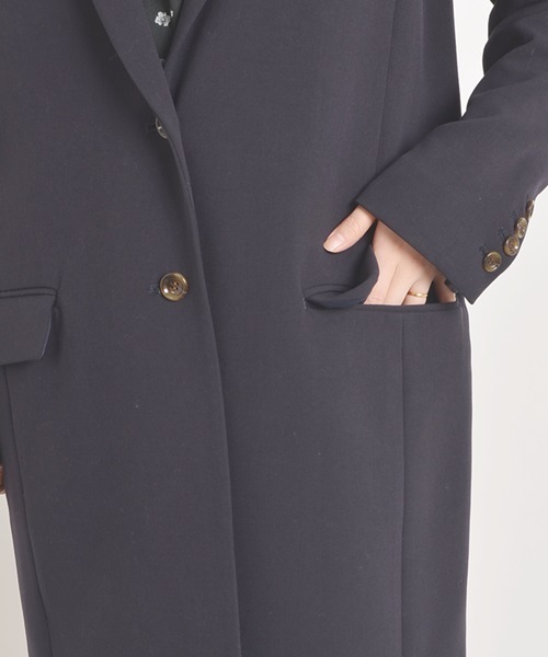 Khaju（カージュ）の「Khaju: カラーチェスターコート□（チェスターコート・レディース・スカイブルー/ネイビー/ピンクベージュ・38/36）」の12枚目の写真