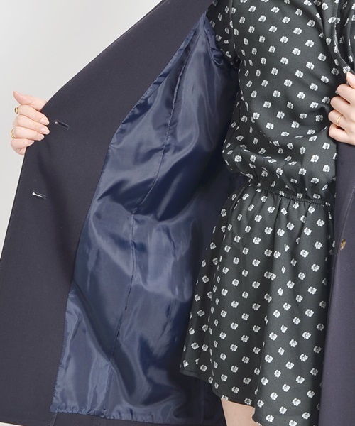 Khaju（カージュ）の「Khaju: カラーチェスターコート□（チェスターコート・レディース・スカイブルー/ネイビー/ピンクベージュ・38/36）」の9枚目の写真