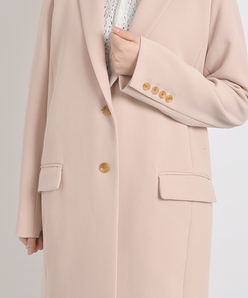 Khaju（カージュ）の「Khaju: カラーチェスターコート□（チェスターコート・レディース・スカイブルー/ネイビー/ピンクベージュ・38/36）」の13枚目の写真