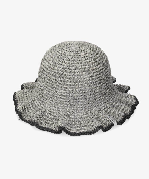 OVERRIDE（オーバーライド）の「OVERRIDE PAPER KOMA SCALLOP HAT（ハット・レディース・ブラウン/ライトグリーン/ダークグレー・M/57.5cm）」の8枚目の写真