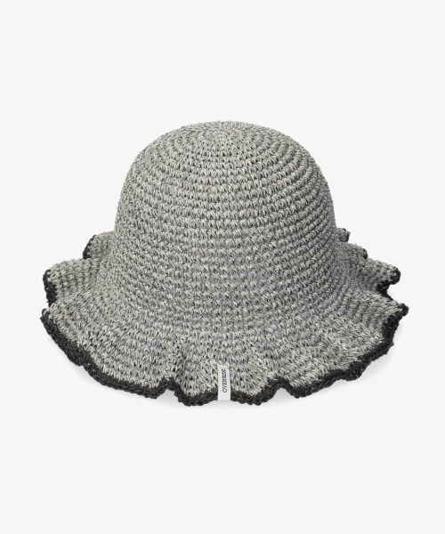 OVERRIDE（オーバーライド）の「OVERRIDE PAPER KOMA SCALLOP HAT（ハット・レディース・ブラウン/ライトグリーン/ダークグレー・M/57.5cm）」の9枚目の写真