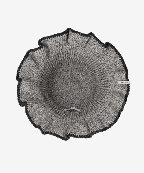 OVERRIDE（オーバーライド）の「OVERRIDE PAPER KOMA SCALLOP HAT（ハット・レディース・ブラウン/ライトグリーン/ダークグレー・M/57.5cm）」の10枚目の写真