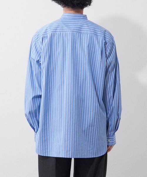 CIAOPANIC TYPY（チャオパニックティピー）の「80/20ブロードストライプレギュラーカラーシャツ（シャツ/ブラウス・メンズ・サックスブルー/グリーン・MEDIUM/LARGE）」の15枚目の写真