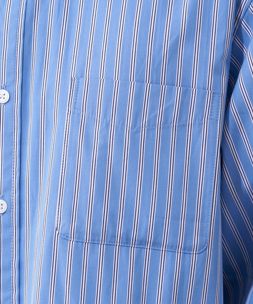 CIAOPANIC TYPY（チャオパニックティピー）の「80/20ブロードストライプレギュラーカラーシャツ（シャツ/ブラウス・メンズ・サックスブルー/グリーン・MEDIUM/LARGE）」の17枚目の写真