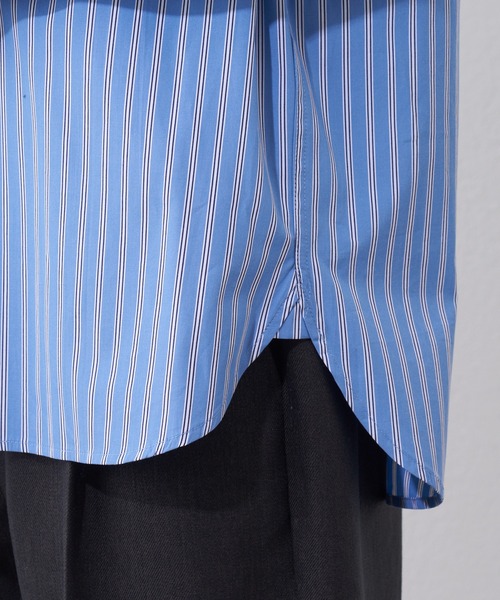 CIAOPANIC TYPY（チャオパニックティピー）の「80/20ブロードストライプレギュラーカラーシャツ（シャツ/ブラウス・メンズ・サックスブルー/グリーン・MEDIUM/LARGE）」の18枚目の写真